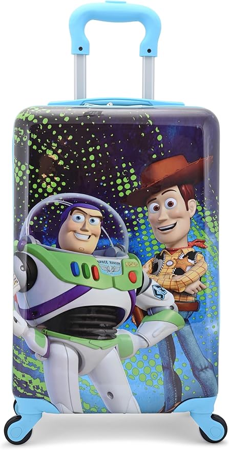 Disney Toy Story 20" Hardshell Luggage - Woody Buzz Cute & Durable Hard-side Suitcase for Travel with Spinner Wheels 20"x12"x8"