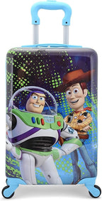 Disney Toy Story 20" Hardshell Luggage - Woody Buzz Cute & Durable Hard-side Suitcase for Travel with Spinner Wheels 20"x12"x8"