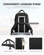 LOVEVOOK Laptop Backpack for Women, Lightweight Casual Daypacks, 15.6in Laptop, USB Port, Oxford Cloth, Ergonomic Shoulder Straps, 18 Pockets, 12-Month Free Return