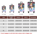 WUJIAONIAO Travel Luggage Cover Baggage Suitcase Cover Protector Skins 18-32 Inch (Graffiti A8, S (for 18-20 inch luggage))