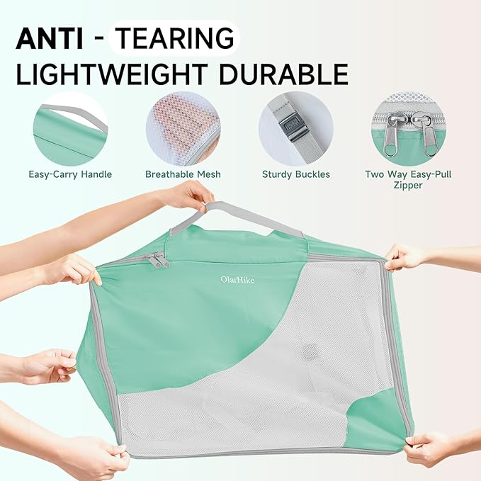11 Set Packing Cubes for Travel, Gifts for Women Mom,Anti-Tearing Suitcase Organizer,OlarHike Vacation Essentials & Accessories for Cruise Ship