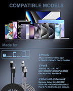 Haoano iPhone 17e 17 Carplay Charger Cable Fast Charging, USBC to USBC Cable for iPhone 17 Pro Max 16 16e 15 Plus, C to C Cord Auto Car Play Charger Android Power USB-C Wire 6 Ft