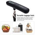NUTRI FIT Luggage Scale Travel Digital Suitcase Weight Scale Portable Bag Weighing Scale Baggage Weigher, LCD Display 110lb/50kg Electronic Handheld Balance for Packages Airplane Travel Essentials