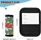 Qilmy Cute Ladybug Luggage Handle Wrap 2Pack Luggage Identifiers Tag Comfort Handle Grips Cover for Stroller Suitcase Bag Airplane Travel Accessories1727