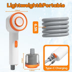 Portable Shower for Camping, Rechargeable Shower Head with LED Light, Filtered Camp Shower Pump, Large Capacity Foldable Bucket, Outdoor Camping Shower for Hiking, RV, Water Plant, Car Wash, Pet Bath