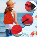 PLULON 2Pcs Drawstring Bags Bulk Red Drawstring Backpack String Backpack Cinch Sack Sport Gym Backpack Bags for Yoga Traveling Outdoor Sports