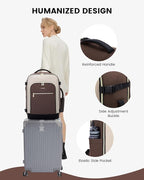 LOVEVOOK Large Travel Backpack for Women, TSA Carry on Backpack for Airplanes, 50L Personal Item Travel Bag for Women fits 17" Laptop,Waterproof Carry on Bag Airplane Approved with 3 Packing Cubes