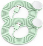 2Pack Green for Apple Watch Charger USB Magnetic Wireless Fast iWatch Charger Portable Compatible with iWatch Ultra/Series 9/8/7/6/SE/SE2/5/4/3/2/1-[3.3FT]