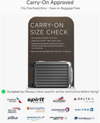 Carry On Luggage with Spinner Wheels, 8010S Aluminum Frame Zipperless Polycarbonate Hard Shell Suitcase (ZX-Core, Charcoal Metallic, 20 Inch)