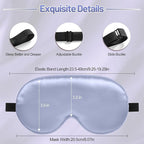 Sleep Mask, Silk Eye Mask for Sleeping with Adjustable Strap, Blindfold Eyeshade for Men & Women, Comfortable & Soft Eye Cover Eyeshade for Night Sleep (Light Purple)
