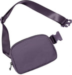 ODODOS Unisex Mini Belt Bag with Adjustable Strap Small Fanny Pack for Workout Running Traveling Hiking, Navy Cosmos