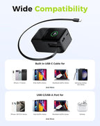 CHARCO Portable Charger Power Bank Fast Charging 45W, 10000mAh Battery Pack Charger Portable with Retractable USB C Cable, Travel Essential Powerbank Compatible with iPhone 17/16 Series, Samsung