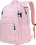 Volher Laptop Backpack,Business Travel Anti Theft Slim Durable Laptops Backpack,Water Resistant College Computer Bag for Women & Men Fits 15.6 Inch Laptop and Notebook-Light Pink