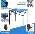 VILLEY Folding Camping Square Table with Carry Bag, Lightweight Aluminum Adjustable Square Table for Outdoor, Camping, Picnic, Backyards, BBQ, Large