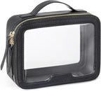 PACKISM Clear Makeup Bag - TSA Approved Toiletry Bag for Carry-on & Checked Luggage, Water Resistant Car Storage Organizer with Reinforced Seams