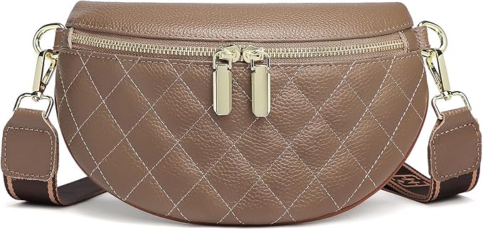 Eslcorri Small Crossbody Sling Bag for Women Trendy - Fanny Packs Leather Chest Belt Bum Bag Anti Theft Purse for Travel