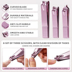 ZIZZON Professional Nail Care Kit, 12-Piece Manicure & Pedicure Grooming Set with Travel Case, Stainless Steel Nail Clippers, Cuticle Trimmer & Beauty Tools, Portable Gift Set(Pink)