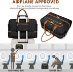 Travel Duffle Bag Weekender for Women - 38L Carry-On Overnight Personal Item Bag with Shoe Compartment & Wet Pocket Weekend Tote Bags with Toiletry Hospital Bags for Labor and Delivery