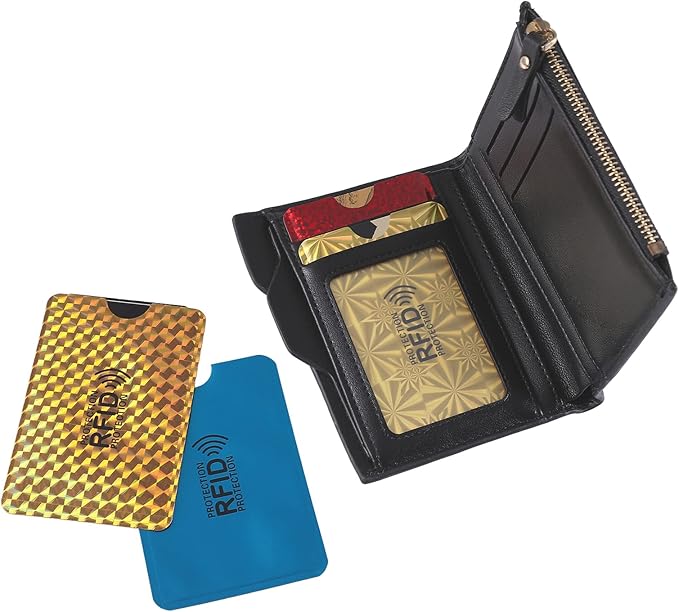 Molain Colorful RFID Card Holder, 9 Pieces RFID Blocking Sleeves Credit Card Sleeves Set RFID Identity Card Protector for Women Men