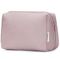 Narwey Cute Makeup Bag Travel Cosmetic Bag Organizer Toiletry Bag Make Up Bags with Compartments for Women Girls (Large, Dusty Rose)