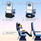 2-Pack Airplane Foot Hammock with Memory Foam, Large Ergonomic Leg Rest for Long Flights – Portable Foot Hammock for Plane Travel Essential to Relieve Foot Pain & Swelling