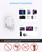 HANYCONY US to UK Ireland Travel Plug Adapter, Type G Travel Adapter 2 Outlets 3 USB Ports(2USB C), UK Power Adapter Converter for USA to Dubai England London Scotland British Kenya Irish Hongkong