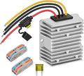 20A 240W Golf Cart DC 18V 20V 24V 36V 48V Step Down to DC 12V Converter Voltage Regulator Reducer Power Buck Converter with Fuse(Inputs 18V-58V to 12V 20A)