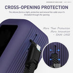 SIKAI CASE Silicone Case for Anker Laptop Power Bank (25,000mAh 165W) with 1/4" Nut Hole, SD/SIM Card Storage, Display Protection&Dustproof, Travel Protective Cover for Anker A1695 Power Bank (Purple)