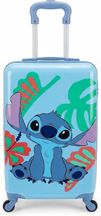 Disney Stitch 20" Hardshell Luggage - Cute & Durable Hard-side Suitcase for Travel with Spinner Wheels 20"x12"x8"