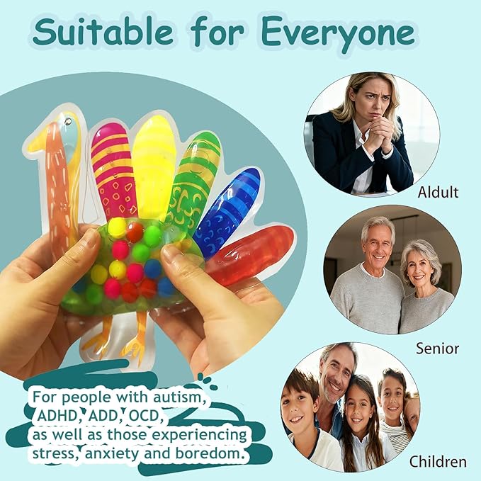 Color Sorting Toys for Toddlers, Easter Basket Stuffers, Squeeze Sensory Fidget Toys, Fine Motor Skills Toy, Montessori Learning Toys for Preschool Learning Activitie, Sensory Toy for Kids 3+ & Adults