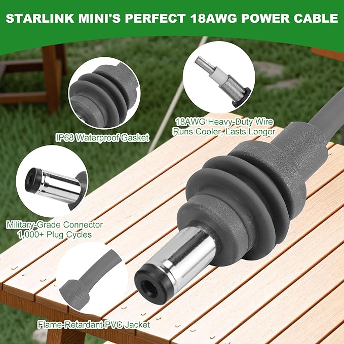 Starlink Mini 12V Adapter [No Voltage Drops] 12V/24V to 30V 3.5A DC Boost Converter for Starlink Mini, [Ultra Stable] DC Step Up Converter Starlink Mini Power Cable for Off-Road, RV, Marine, Outdoor