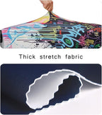 WUJIAONIAO Travel Luggage Cover Baggage Suitcase Cover Protector Skins 18-32 Inch (Graffiti A8, S (for 18-20 inch luggage))