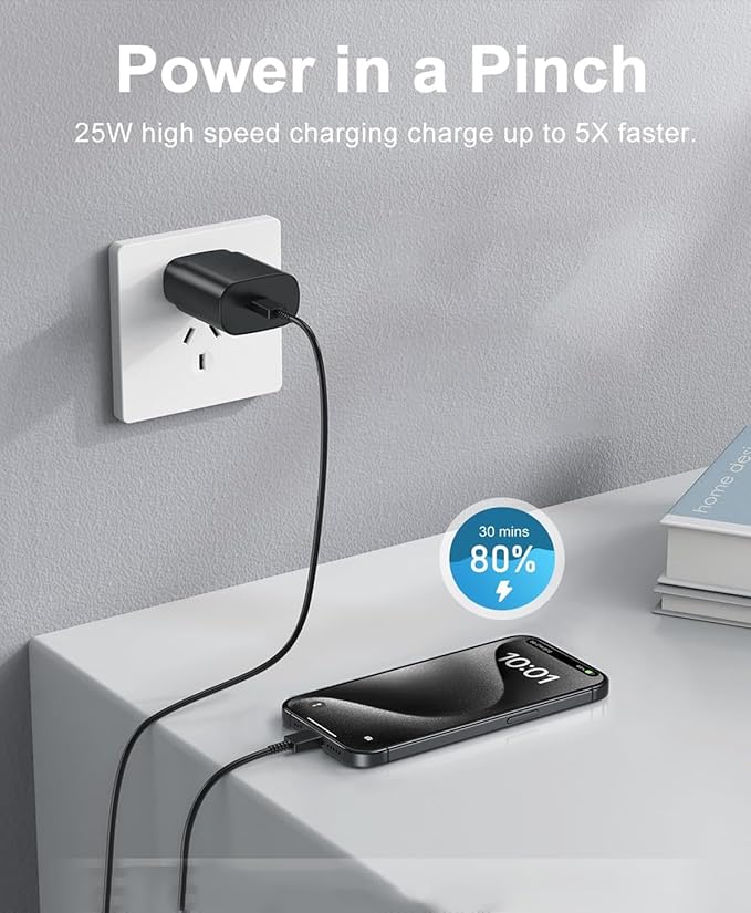 USB C Samsung Chargers Block, 3 Pack 25W Type C Charger Fast Chargers for Samsung Galaxy S25/S25+/S25 Ultra/S24/S24+/S24 Ultra/S23/S23+/S23 Ultra/S22/S22+/S22 Ultra/S21/S22+/S21
