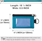 CHENSPRX Minimalist RFID Blocking Small Wallet with ID Window,WaterResistant Zip Id Case Wallet with Lanyard Keychain for Cards,Cash,Travel,Women,Men