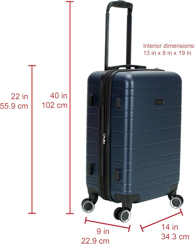Rockland Palm Beach Hardside 20" ABS Carry On, Navy