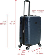 Rockland Palm Beach Hardside 20" ABS Carry On, Navy