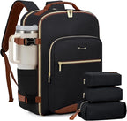 LOVEVOOK 50L Travel Backpack for Women & Men, Airline Approved Carry On Luggage with 3 Packing Cubes, TSA Overnight Bags, Waterproof Personal Item Bag, Weekender Essentials Backpacks fits 17" Laptop