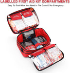 VRIEXSD Premium 450 Piece Large First Aid Kit for Home, Travel, Camping, Car, Hiking & Outdoor Emergencies - Emergency Medical Kits, Home & Businesses Medical Supplies