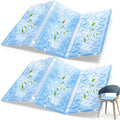 SiliFine 2 Pack Cooling Seat Cushion Reusable Pcm Cooling Pad No Condensation Foldable Portable Ice Mat for Car Seats Office Chairs Bed Camping Travel(Blue, 15.7" x 11.8")