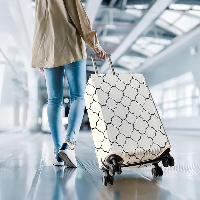 Travel Luggage Cover Suitcase Protector Fits 18-32 Inch Wheel Covers PatternedTravel Related Items Flower Luggage Protector Elastic L