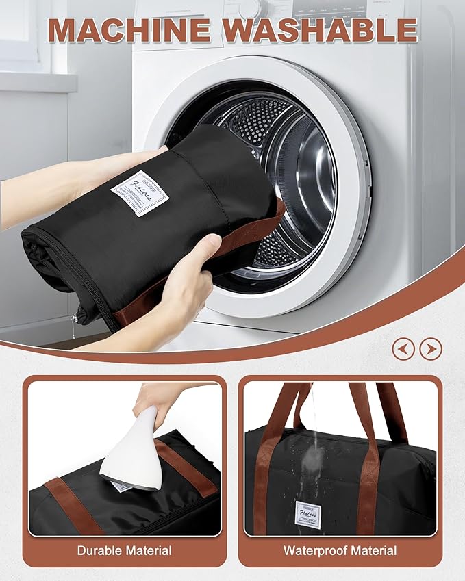 Travel Duffel Bag, Sports Tote Gym Bag, Shoulder Weekender Overnight Bag for Women