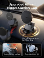 LISEN Qi2.2 25W Magsafe Car Mount Charger,[More Stable & Faster Charging] Suction Cup Phone Mount, Wireless Car Charger 25W Magnetic Car Phone Charger for iPhone 17 16,15W for iPhone 17e 15 14 13 12