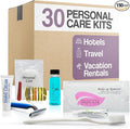 Personal Care Travel Toiletries | 1-Shoppe Amenities Kit | Travel Shaving Set, Toothbrush & Paste, Mouthwash, Makeup Wipes, Swabs, Nail File & Sewing Kit | 150 Pieces