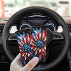 BIGCARJOB Sunflower Flags Luggage Handle Cover Set for Suitcase, 2 Pcs Universal Luggage ID Tags Door Handle Protection Sleeve Cover Identifier Travel Bag Wraps Travel Accessories
