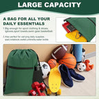 HOLYLUCK Men & Women Outdoor Sport Gym Sack Waterproof Drawstring Backpack Bag (Standard with drawstring, Dark Green)