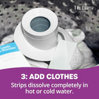 Tru Earth Compact Dry Laundry Detergent Sheets - Up to 768 Loads (384 Count) - Paraben-Free - Original Eco-Strip Liquidless Detergent, Travel Sheets - Lilac Breeze