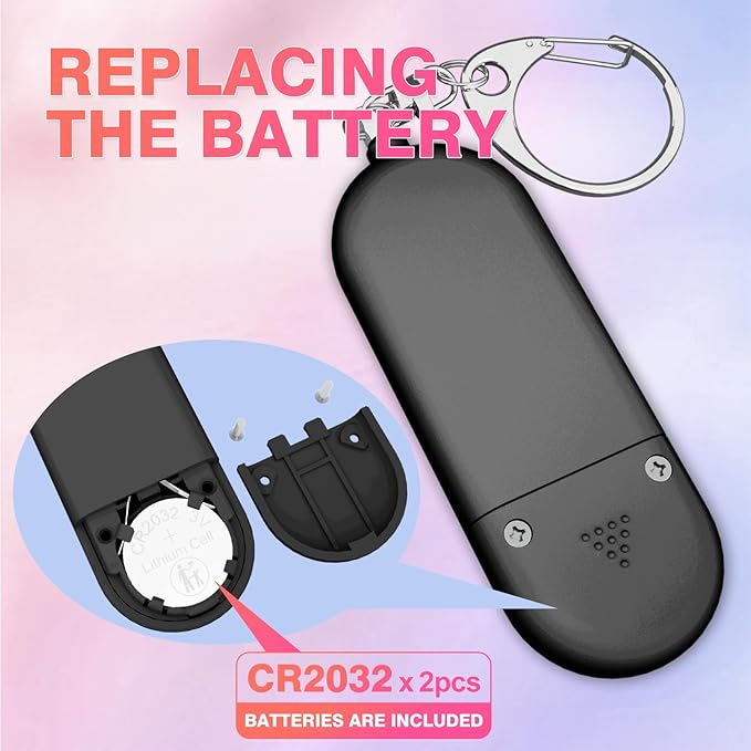 MtMinn Personal Safety Alarm for Women - 130dB Self Defense Keychains Siren Whistle, Replaceable Battery with SOS LED Strobe Light - Emergency Security Safe Protection Devices for Kids Elderly