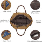 S-ZONE Duffle Bag for Travel Canvas Duffel Bag Carry on Weekender Bag for Men