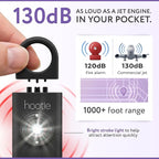 HOOTIE Personal Safety Alarm Keychain, 130dB Personal Alarm for Women Men and Kids, Pull Pin Emergency Panic Alarm with Strobe Light, Portable Self Defence Alarm for Campus Travel and Running - Black