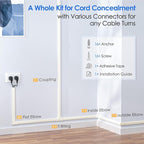 Yecaye 125in Cord Hider, Large Cord Covers for Wires on Wall, Cable Management Kit for Mount TVs, Wire Hider Cable Concealer for Home Office, W1.18in H0.6in, Beige